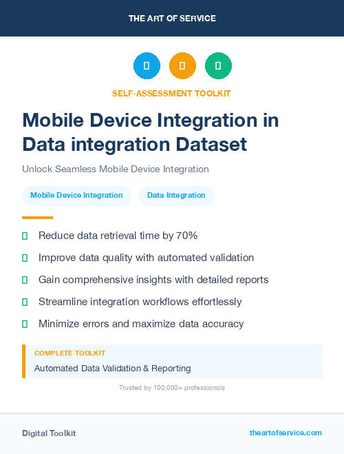 Mobile Device Integration in Data integration Dataset