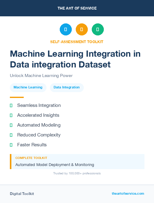 Machine Learning Integration in Data integration Dataset