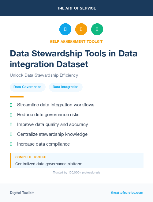 Data Stewardship Tools in Data integration Dataset