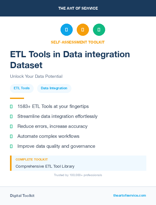 ETL Tools in Data integration Dataset