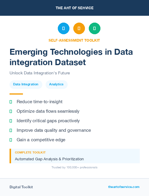Emerging Technologies in Data integration Dataset