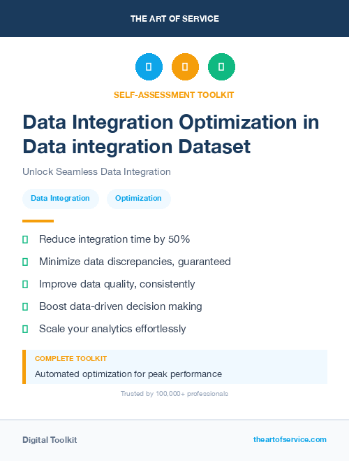 Data Integration Optimization in Data integration Dataset