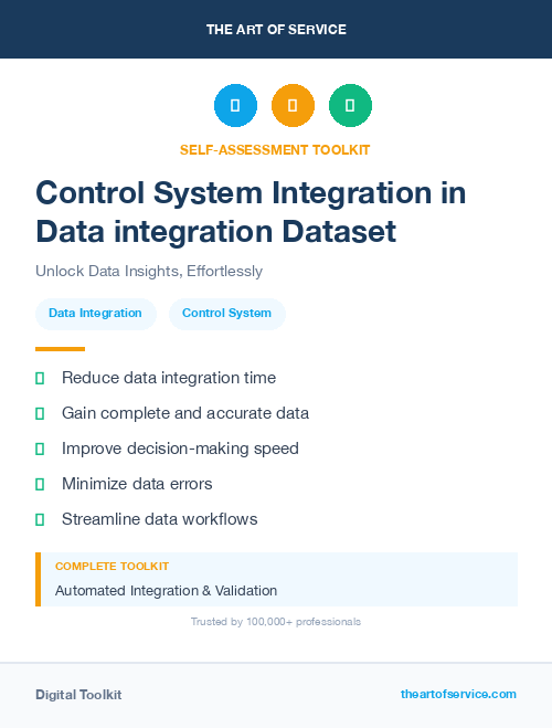 Control System Integration in Data integration Dataset