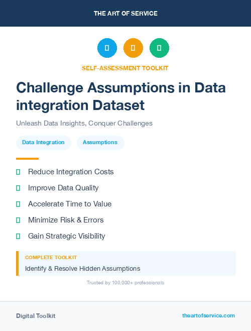 Challenge Assumptions in Data integration Dataset