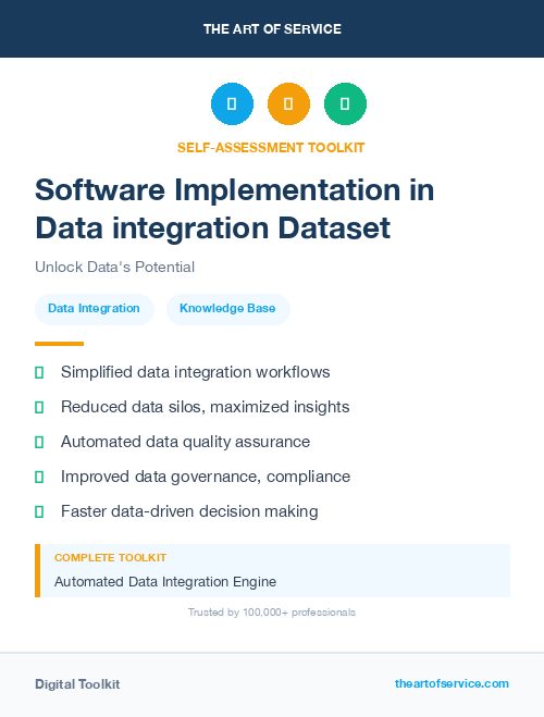 Software Implementation in Data integration Dataset