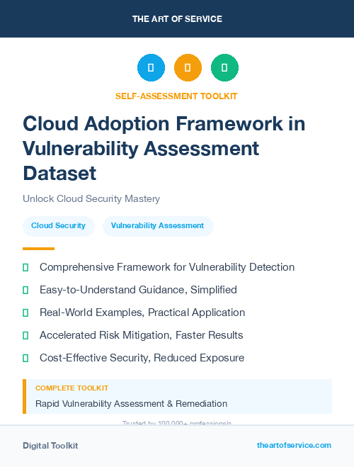 Cloud Adoption Framework in Vulnerability Assessment Dataset