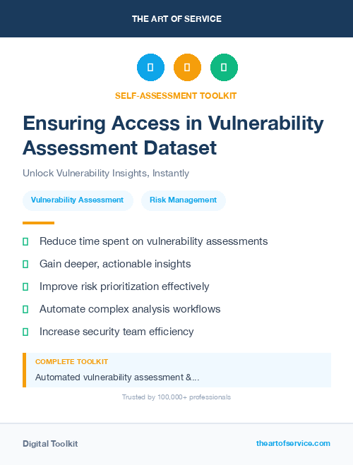 Ensuring Access in Vulnerability Assessment Dataset