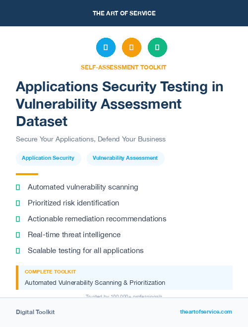 Applications Security Testing in Vulnerability Assessment Dataset