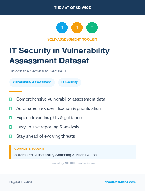 IT Security in Vulnerability Assessment Dataset
