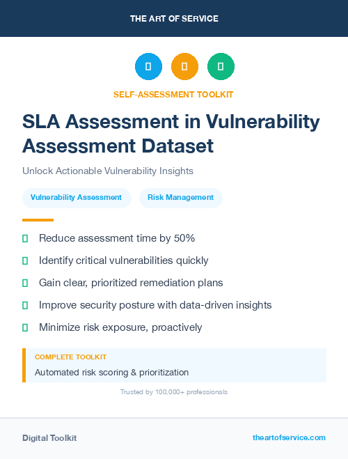 SLA Assessment in Vulnerability Assessment Dataset