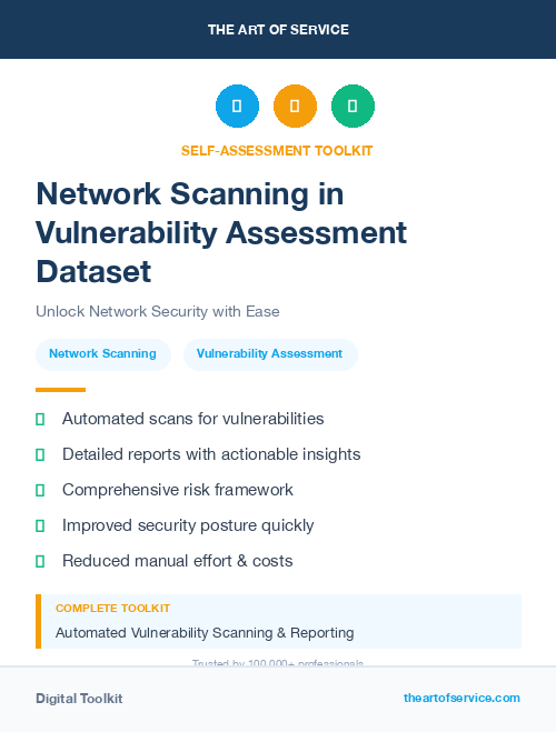 Network Scanning in Vulnerability Assessment Dataset