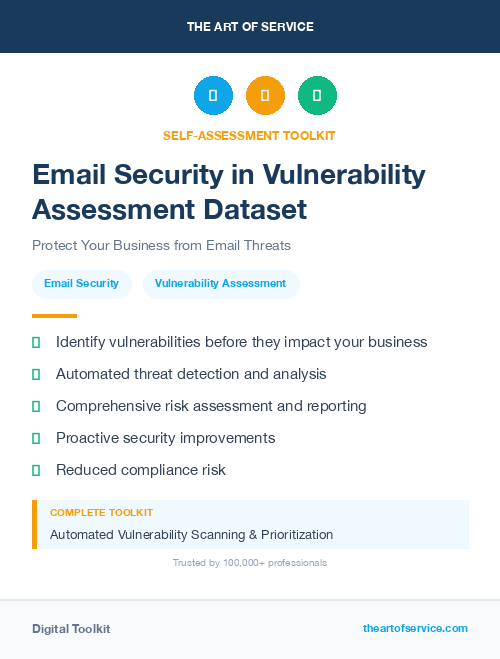 Email Security in Vulnerability Assessment Dataset