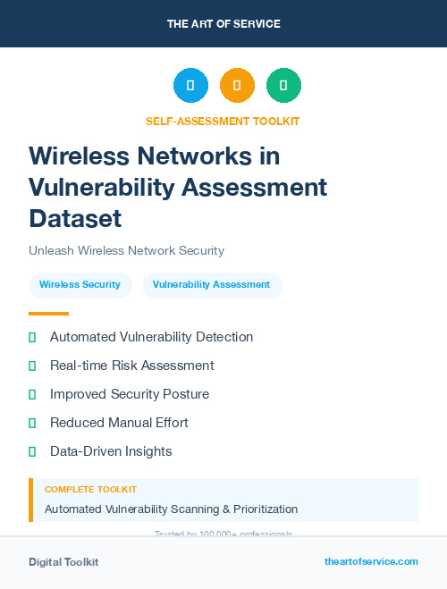 Wireless Networks in Vulnerability Assessment Dataset