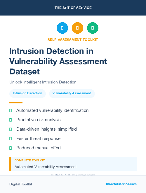 Intrusion Detection in Vulnerability Assessment Dataset