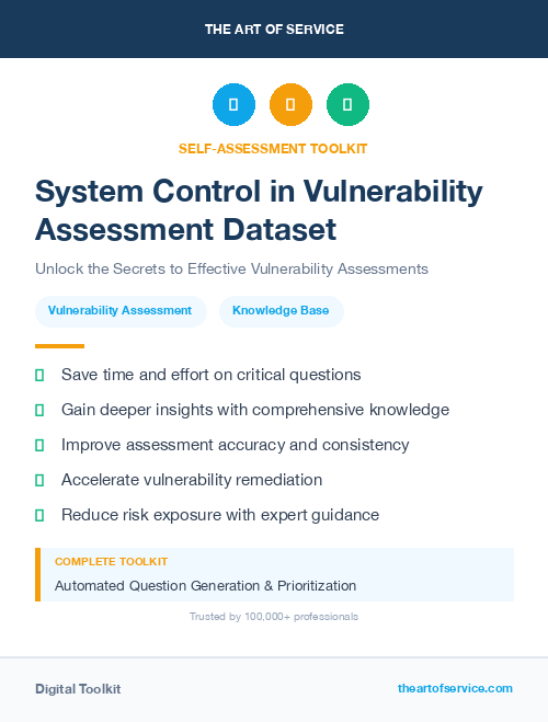 System Control in Vulnerability Assessment Dataset