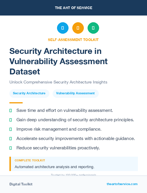 Security Architecture in Vulnerability Assessment Dataset