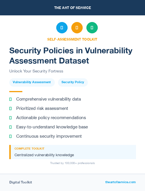 Security Policies in Vulnerability Assessment Dataset