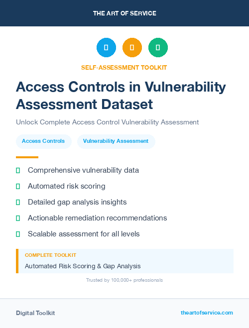 Access Controls in Vulnerability Assessment Dataset
