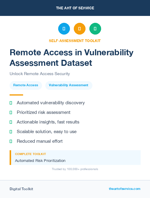Remote Access in Vulnerability Assessment Dataset