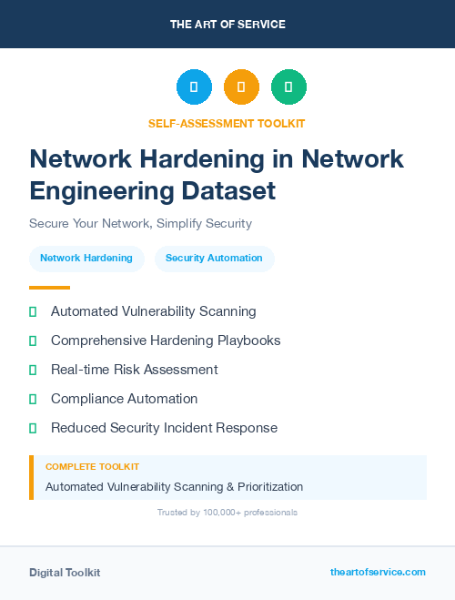 Network Hardening in Network Engineering Dataset
