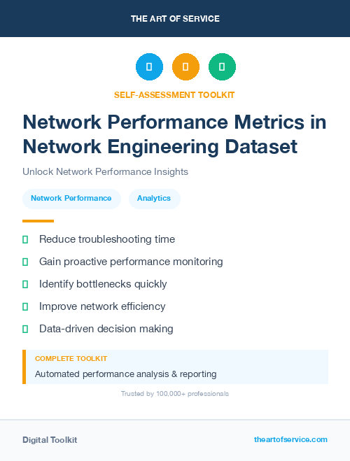 Network Performance Metrics in Network Engineering Dataset