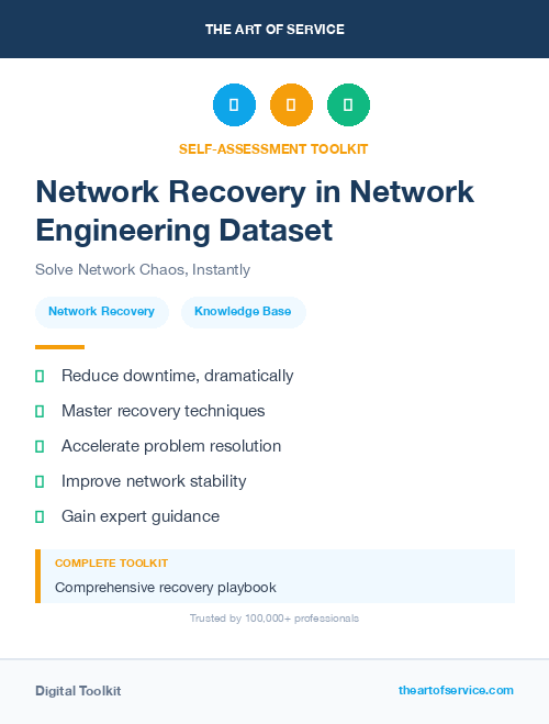 Network Recovery in Network Engineering Dataset