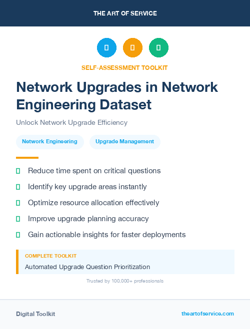 Network Upgrades in Network Engineering Dataset