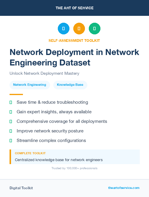 Network Deployment in Network Engineering Dataset