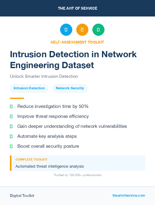 Intrusion Detection in Network Engineering Dataset