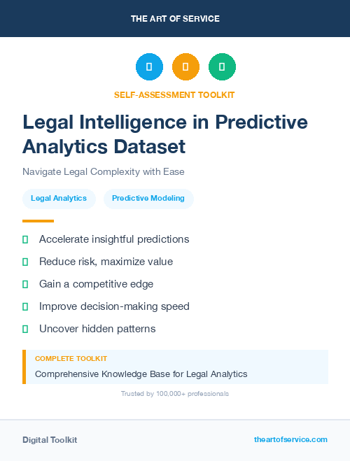 Legal Intelligence in Predictive Analytics Dataset