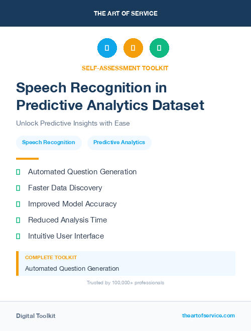 Speech Recognition in Predictive Analytics Dataset