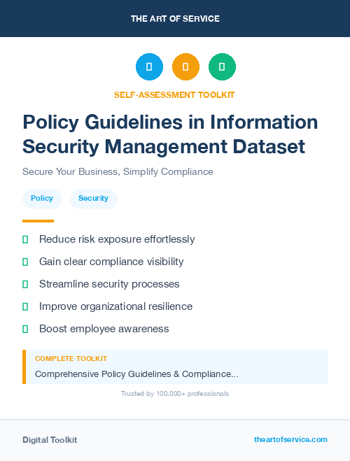 Policy Guidelines in Information Security Management Dataset