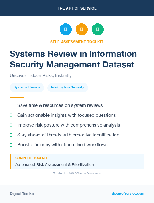 Systems Review in Information Security Management Dataset