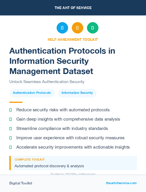 Authentication Protocols in Information Security Management Dataset