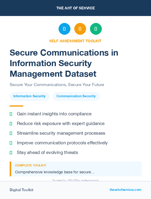 Secure Communications in Information Security Management Dataset