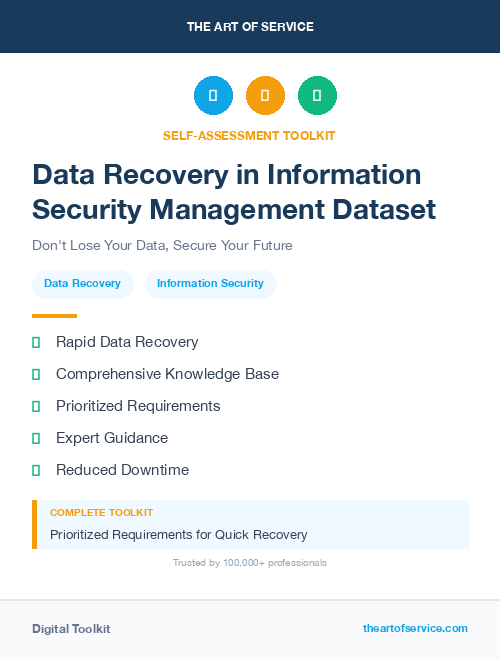 Data Recovery in Information Security Management Dataset