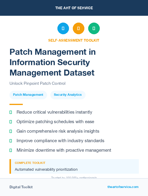 Patch Management in Information Security Management Dataset
