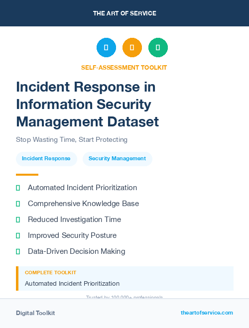 Incident Response in Information Security Management Dataset
