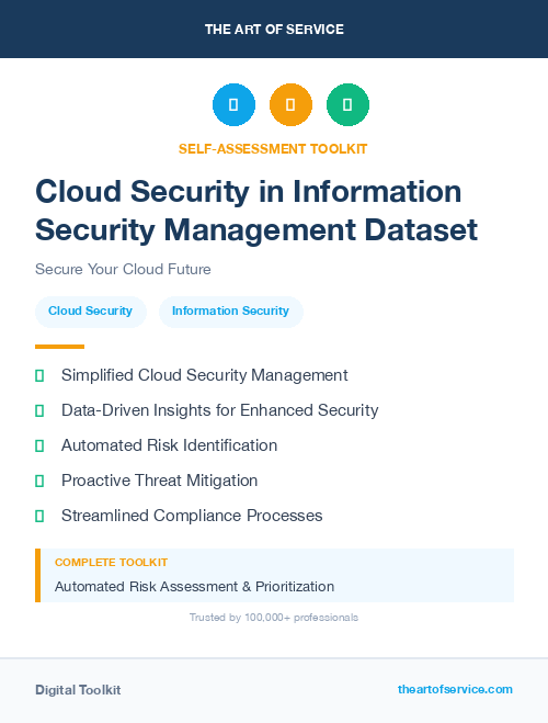 Cloud Security in Information Security Management Dataset