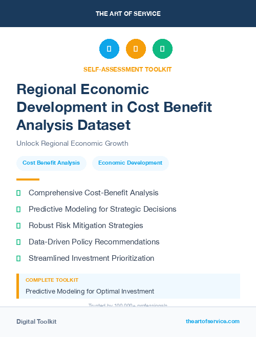 Regional Economic Development in Cost Benefit Analysis Dataset