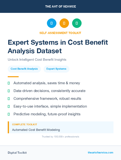 Expert Systems in Cost Benefit Analysis Dataset