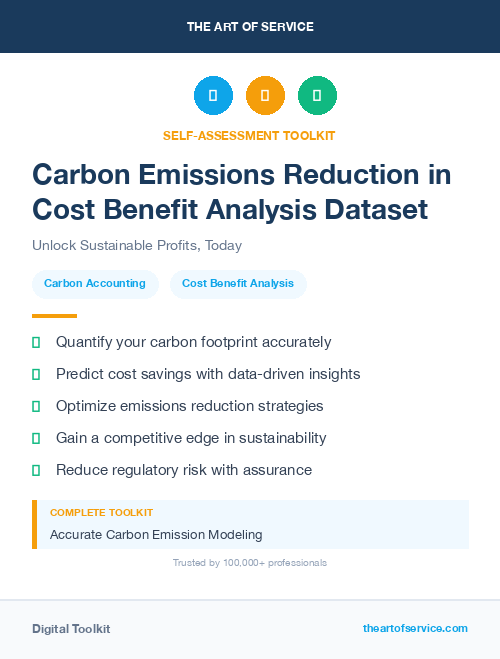 Carbon Emissions Reduction in Cost Benefit Analysis Dataset