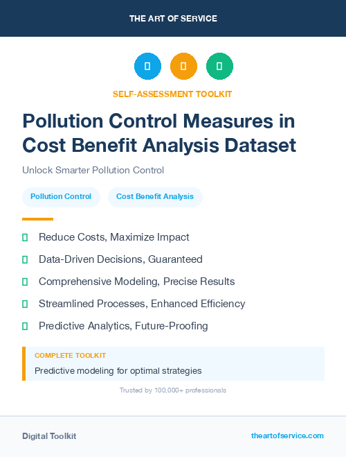 Pollution Control Measures in Cost Benefit Analysis Dataset
