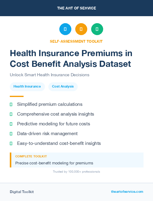 Health Insurance Premiums in Cost Benefit Analysis Dataset