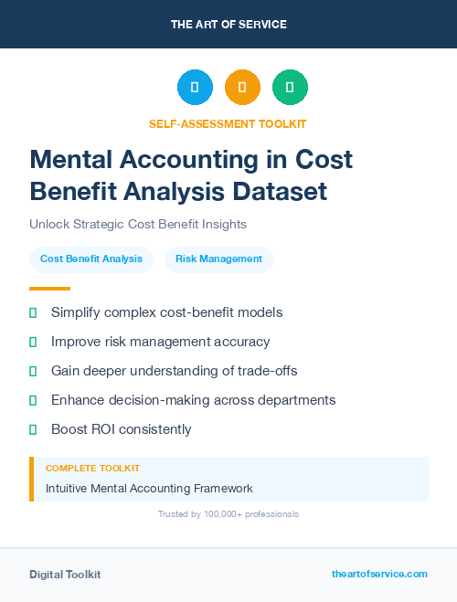 Mental Accounting in Cost Benefit Analysis Dataset