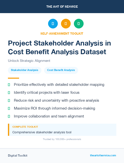 Project Stakeholder Analysis in Cost Benefit Analysis Dataset