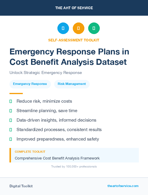 Emergency Response Plans in Cost Benefit Analysis Dataset