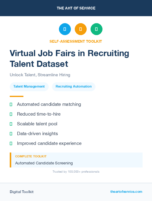 Virtual Job Fairs in Recruiting Talent Dataset