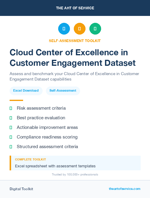 Cloud Center of Excellence in Customer Engagement Dataset
