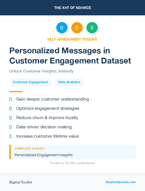 Personalized Messages in Customer Engagement Dataset